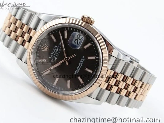 Good Copy Rolex Watches VR Brown Bracelet Best APF Edition 126231 RG 36 on FreshLook Sitck 1:1 SS DateJust Dial Jubilee 1590 904L Steel 0112